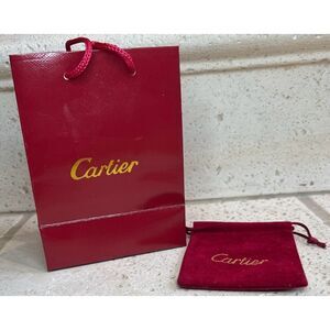 Cartier Red Gift Bag and Jewelry Dust Bag